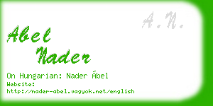 abel nader business card